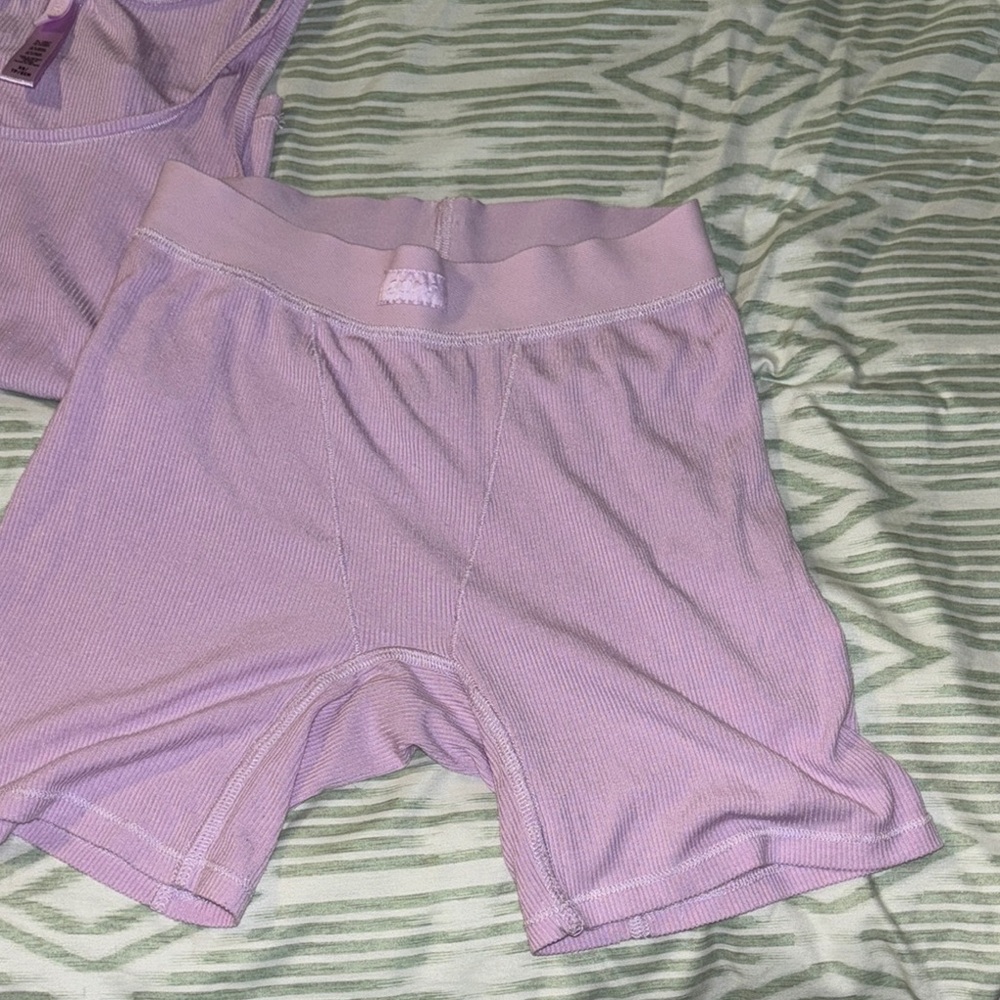 SKIMS Purple Pajama Set Intimates Sleepwear
